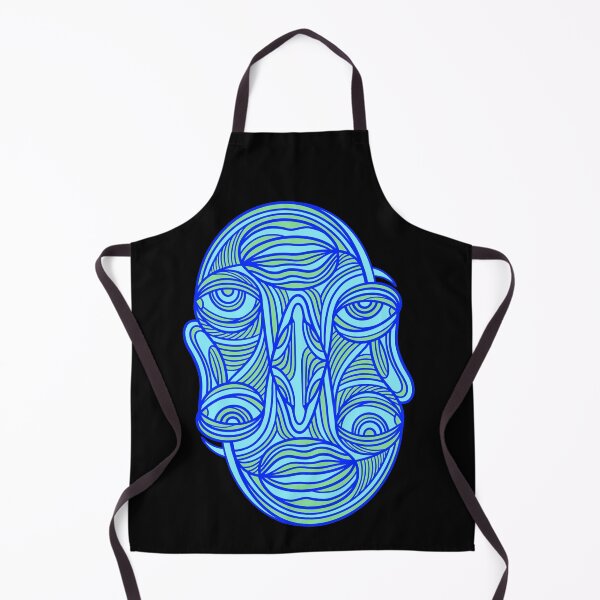Item preview, Abstract face #17 - upside down face - blue w/ green designed and sold by DaveDanchuk.