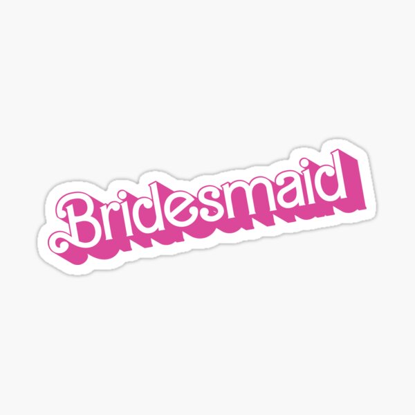 Item preview, Bridesmaid - Hot Pink designed and sold by Awesome Opossum Art & Design.