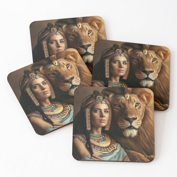 Item preview, A Egyptain Queen and her pet Lion designed and sold by wednesdays57.