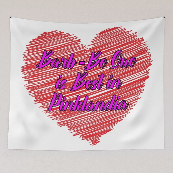 Item preview, Barb Be Que is Best in Pinklandia - Scribble Heart designed and sold by Bruce ALMIGHTY Baker.