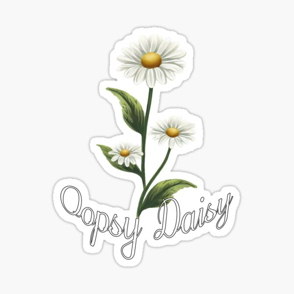 Oopsie Daisy Sticker – Alex Daley Designs