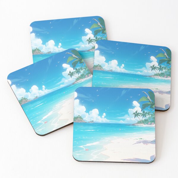 Item preview, Tropical Beach Drawing designed and sold by storyofdavid.