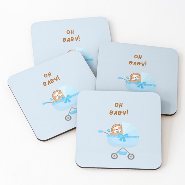 Item preview, Oh Baby Blue Baby Carriage Sloth designed and sold by theslothinme.