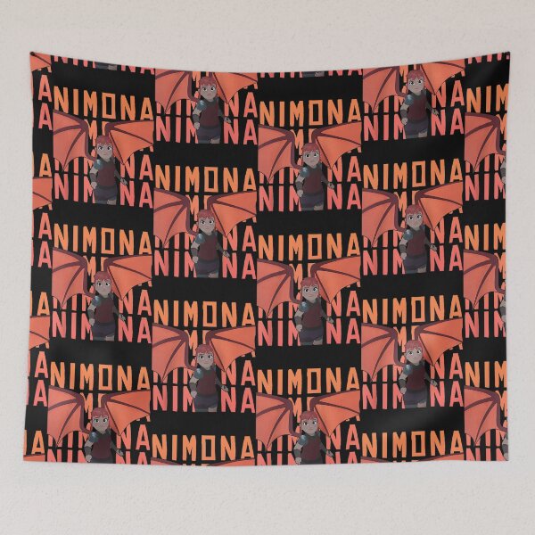 Item preview, Nimona Shapeshifter Hero Name Stack Logo Raglan designed and sold by AngelaMirr.