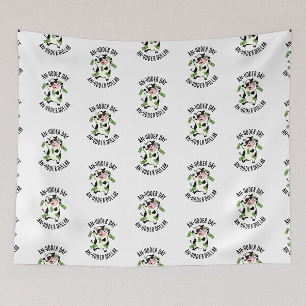 Item preview, An Udder Day An Udder Dollar Funny Cow Puns  designed and sold by punnybone.