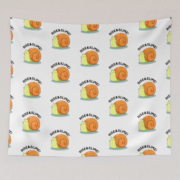 Item preview, Rise And Slime Funny Snail Puns  designed and sold by punnybone.