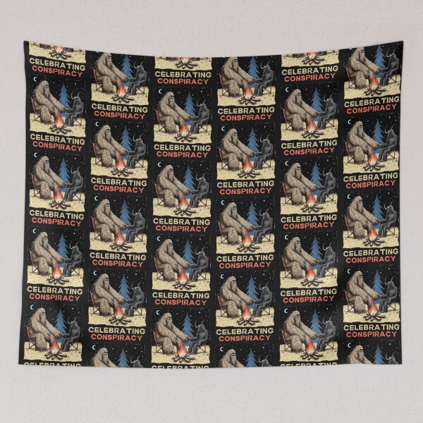 Item preview, Celebrating Conspiracy Bigfoot and Mothman designed and sold by soulfulprintss8.