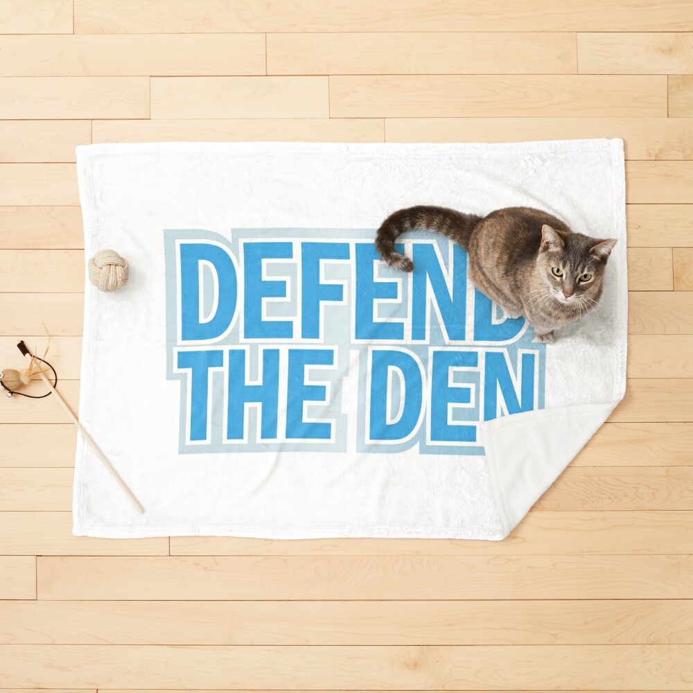 DETROIT LIONS DEFEND THE DEN SLOGAN ALL SURFACE DECAL REMOVABLE 6X6  WINCRAFT