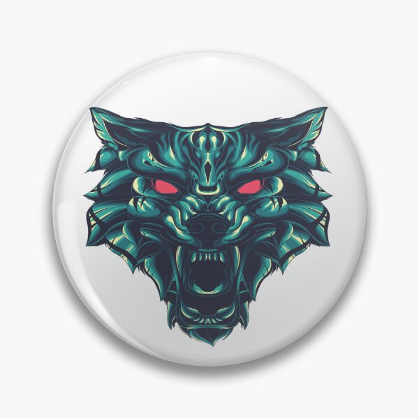 Item preview, blue wolf red eyes illustration savages animals designed and sold by TYTOS-SHOP.