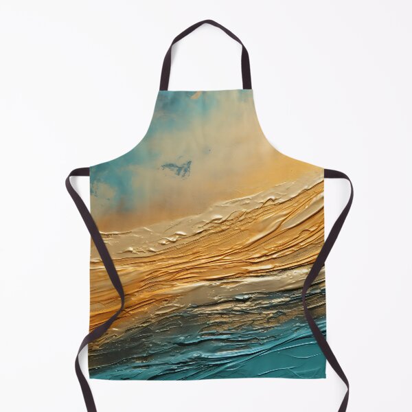 Item preview, Abstract wave in turquoise and gold - smoother designed and sold by UmagineArts.