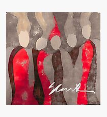 Women in Gray and Red Photographic Print