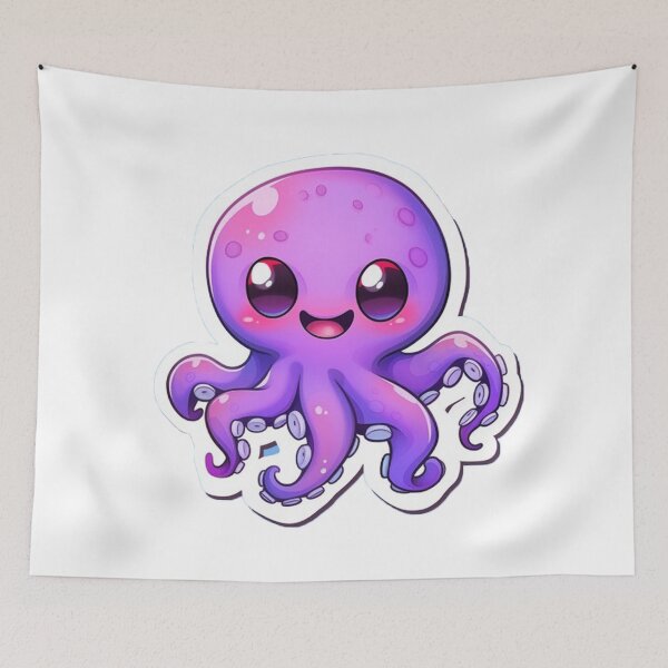 Item preview, Cute cartoon octopus designed and sold by Stickermagician.