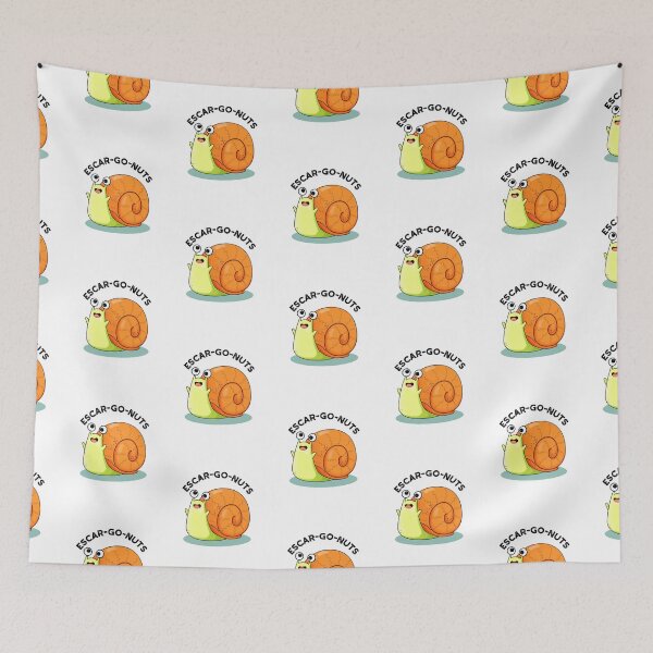 Item preview, Escar-go Nuts Funny Escargot Snail Puns  designed and sold by punnybone.