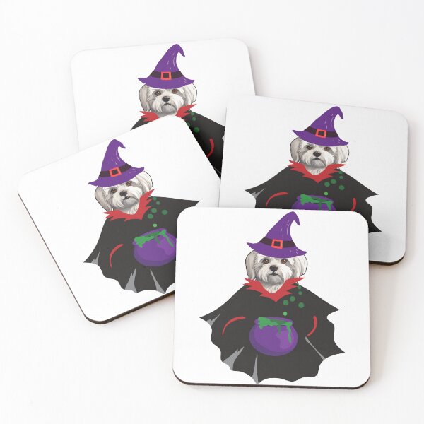 Aperçu de l'œuvre Bichon Halloween créée et vendue par ArtAngiTresors.