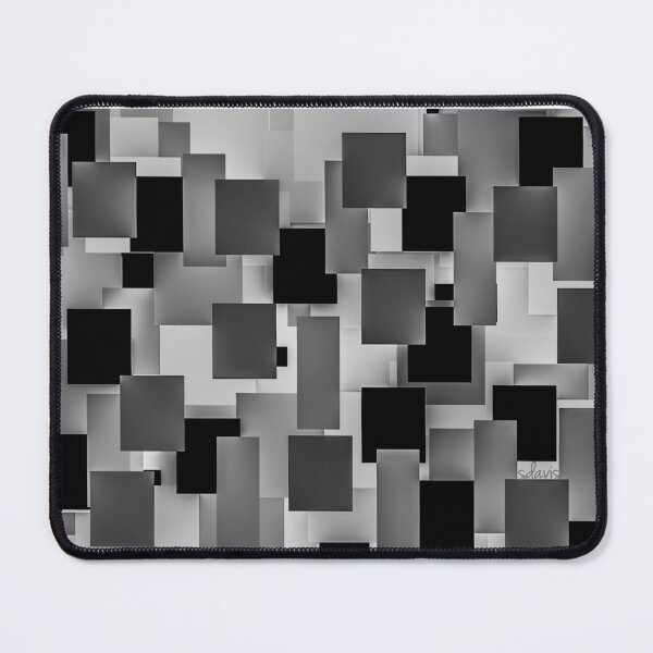 Item preview, Abstract Geometric Black and Grey 21620 designed and sold by mandalafractal.