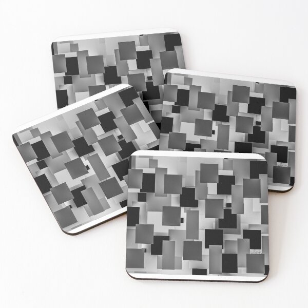 Item preview, Abstract Geometric Black and Grey 21620 designed and sold by mandalafractal.