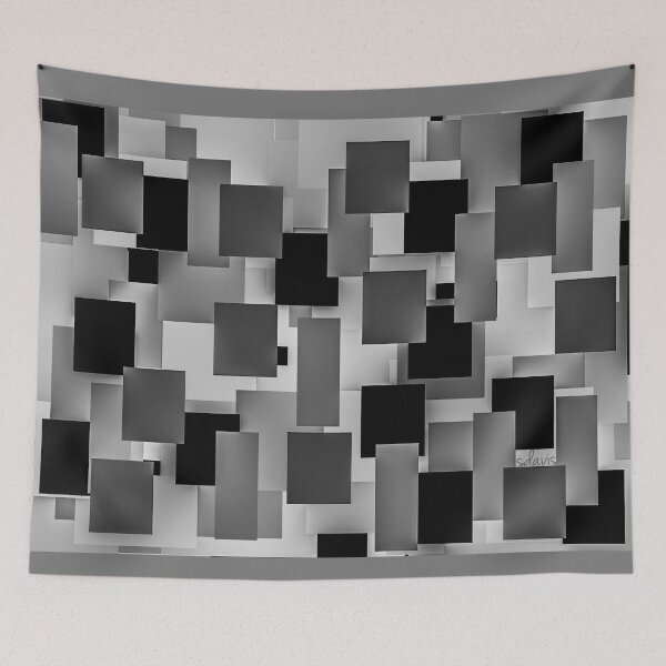 Item preview, Abstract Geometric Black and Grey 21620 designed and sold by mandalafractal.