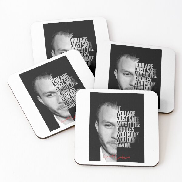 Item preview, Black and white Heath Ledger inspirational quotes, designed and sold by KroKodeles.