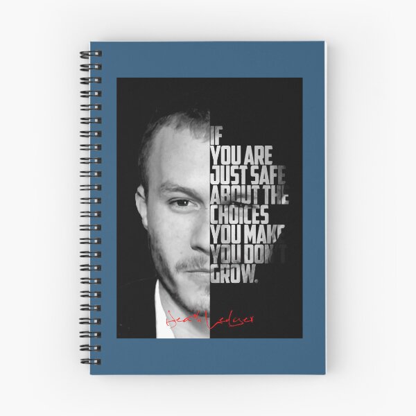 Item preview, Black and white Heath Ledger inspirational quotes, designed and sold by KroKodeles.