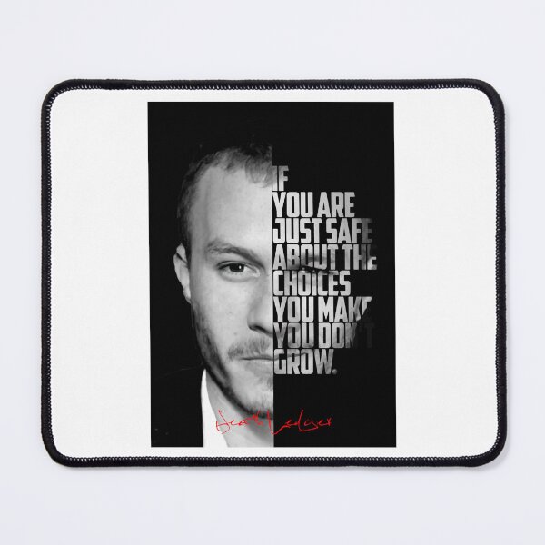 Item preview, Black and white Heath Ledger inspirational quotes, designed and sold by KroKodeles.