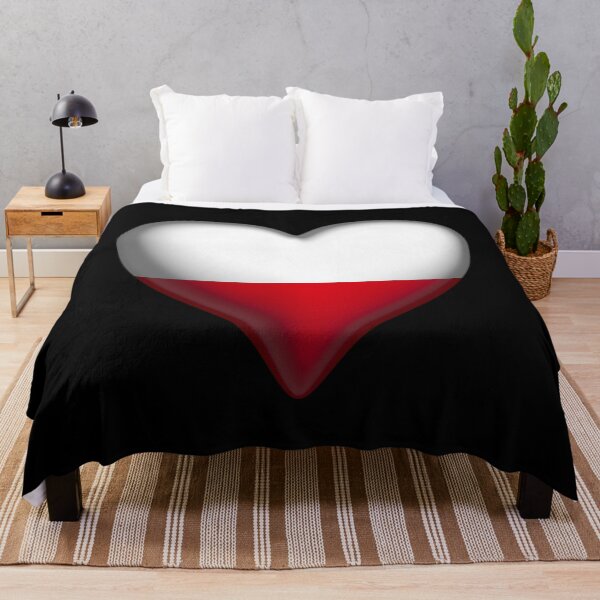 Item preview, Poland flag glossy heart white red designed and sold by lathspell.
