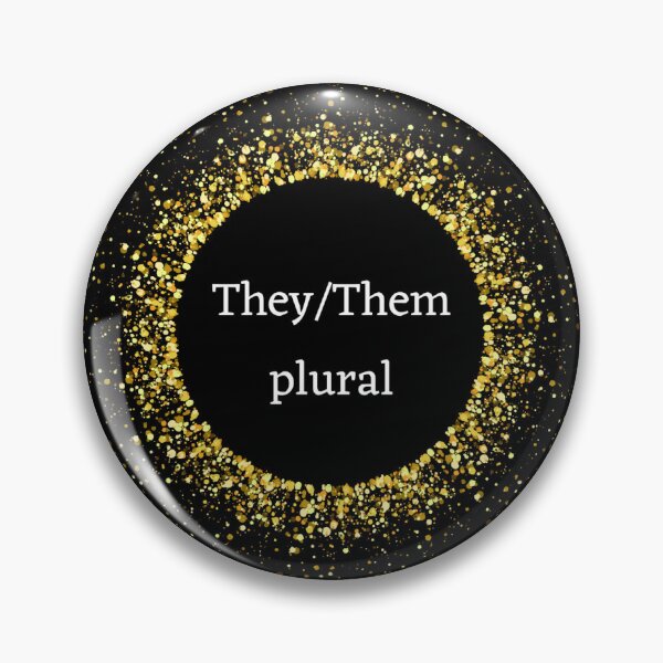 Item preview, They/Them Plural Pronouns Gender Neutral Black and Gold designed and sold by TheMosaic.
