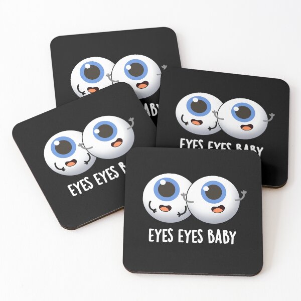 Item preview, Eyes Eyes Baby Funny Eyeball Puns (Dark BG) designed and sold by punnybone.