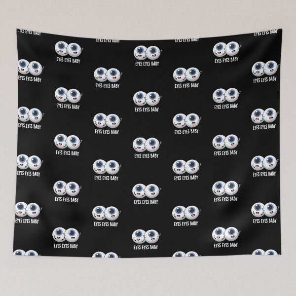 Item preview, Eyes Eyes Baby Funny Eyeball Puns (Dark BG) designed and sold by punnybone.