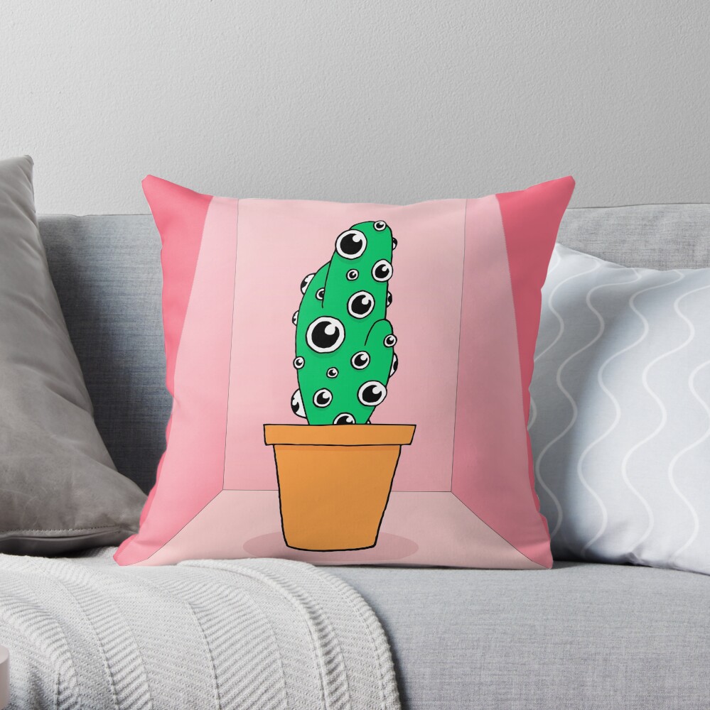 Cacteye Throw Pillow