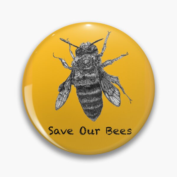 Item preview, Save Our Bees in GOLD - featuring Buzzie the Bee designed and sold by Wildcard-Sue.