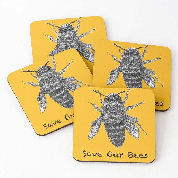 Item preview, Save Our Bees in GOLD - featuring Buzzie the Bee designed and sold by Wildcard-Sue.