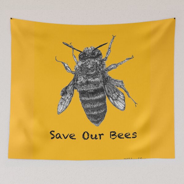 Item preview, Save Our Bees in GOLD - featuring Buzzie the Bee designed and sold by Wildcard-Sue.