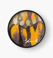 Women in Gray and Gold Clock