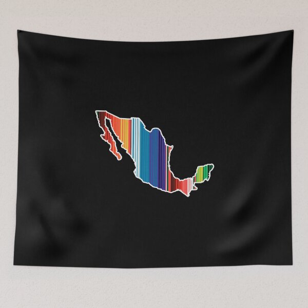 Item preview, Zarape Mexico Map Silhouette Sarape designed and sold by dopeandbirds.