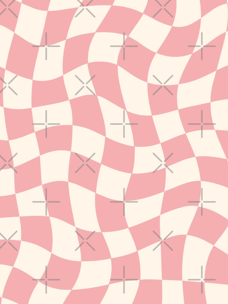Thumbnail 4 of 4, Samsung Galaxy Phone Case, Distorted Checkered Pattern in Pink - Retro Checkered - Checker Wave designed and sold by AnyLeck.
