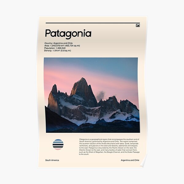 Visit Patagonia (Travel poster) Poster