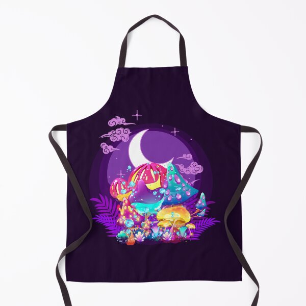 Item preview, Glowing fantasy alien mushrooms and moon designed and sold by jellysquidart.