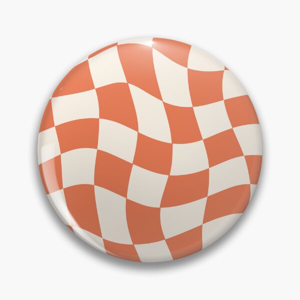Item preview, Distorted Checkered Pattern in Orange - Retro Checkered - Checker Wave designed and sold by AnyLeck.