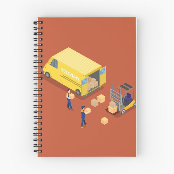Item preview, Isometric Delivery Car. Cargo Industry. Worker on Forklift. Cargo Loading.  designed and sold by ivector.
