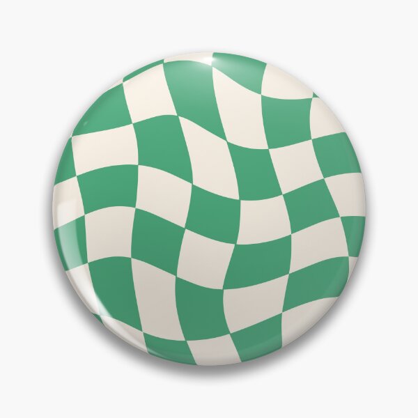 Item preview, Distorted Checkered Pattern in Green - Retro Checkered - Checker Wave designed and sold by AnyLeck.