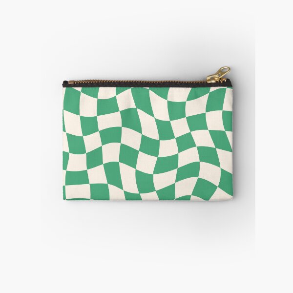 Item preview, Distorted Checkered Pattern in Green - Retro Checkered - Checker Wave designed and sold by AnyLeck.