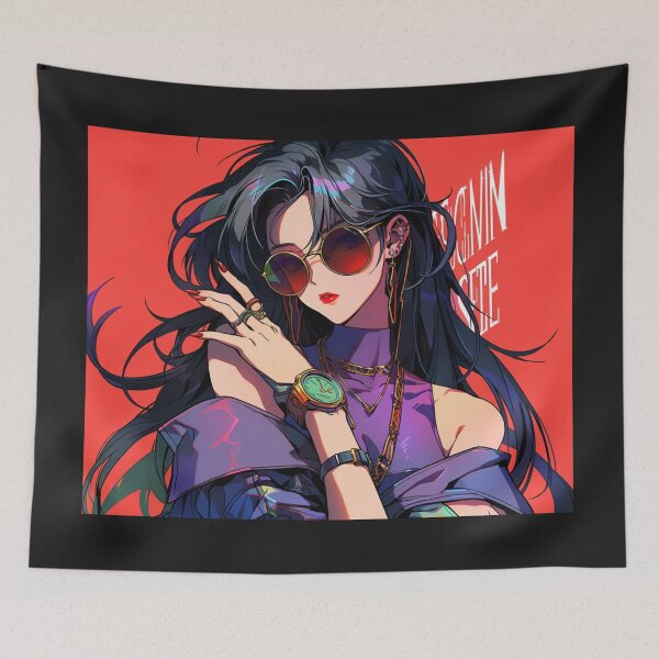 Item preview, 90s Anime Girl: Aria - Embrace the Melodic Beauty of a Timeless Persona! designed and sold by RIAiCreations.