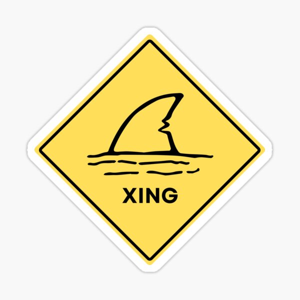 Item preview, Shark Crossing Shark Week Respect the Locals designed and sold by allamericanash.