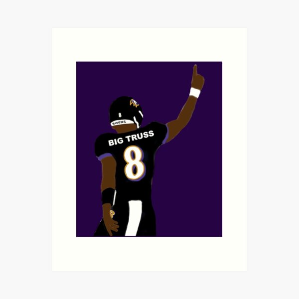 Lamar Jackson Baltimore Ravens Abstract Art 8 Art Print by Joe