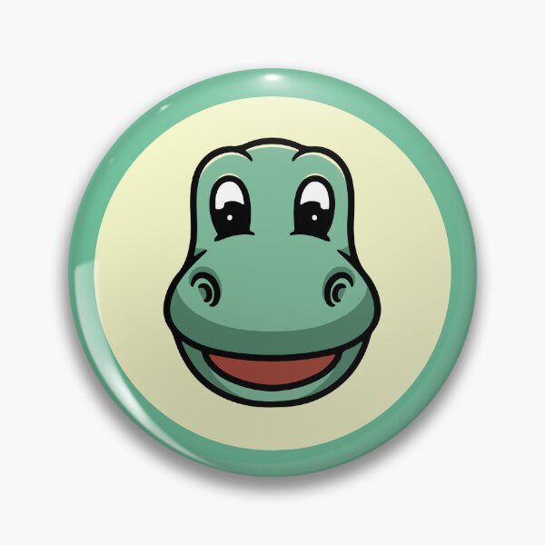 Item preview, Cute Brontosaurus Smiling Face Cartoon Illustration designed and sold by cubbone.
