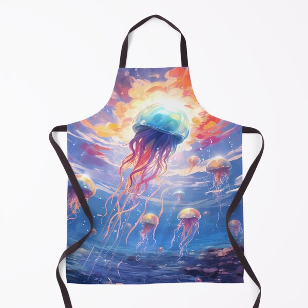 Item preview, Jellyfishes with a bright light shining through the sky designed and sold by Carmillai.