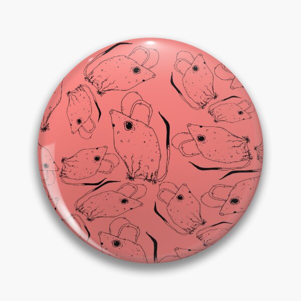 Item preview, TINY BUT MIGHTY BLACK x CORAL RODENT MOUSE  designed and sold by GIVENGRACE.ART.