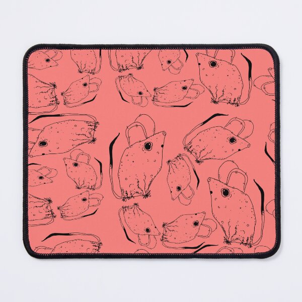 Item preview, TINY BUT MIGHTY BLACK x CORAL RODENT MOUSE designed and sold by GIVENGRACE.ART.