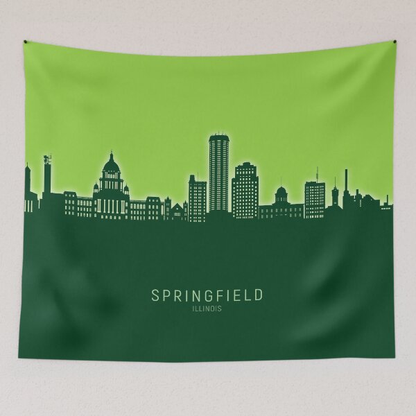 Artikelvorschau, Skyline von Springfield, Illinois entworfen und verkauft von ArtPrints.