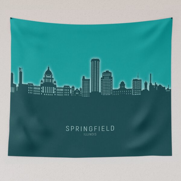 Artikelvorschau, Skyline von Springfield, Illinois entworfen und verkauft von ArtPrints.